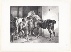 Anglický kovář (The English Farrier) od Theodore Gericault
