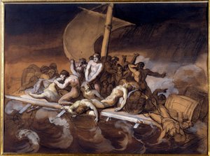 Vor Medusy Přípravné studie pro praní a kvaš na papíře od Theodora Gericaulta (1791-1824). 1819 Velikost 0,28 X 0,38 m. Paříž, muzeum Louvre od Theodore Gericault
