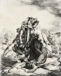 Mameluk bránící zraněného trubače od Theodore Gericault
