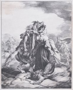 Mamlúk bránící zraněného trubače od Theodore Gericault