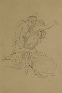 Nymfa a satyr od Theodore Gericault