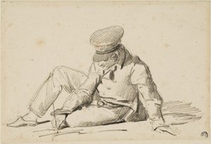 Chlapec, který kreslí na ulici od Theodore Gericault