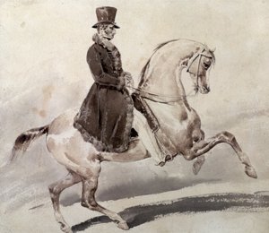 Jezdec v kabátě lemovaném kožešinou od Theodore Gericault