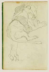 Sedící lev od Theodore Gericault