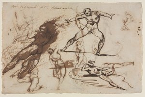 List náčrtů recto, 1819. od Theodore Gericault