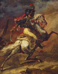 Náčrt důstojníka husarů, 1814 (viz také 26088) od Theodore Gericault