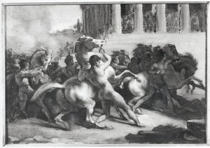 Studie pro rasu barbarských koní od Theodore Gericault