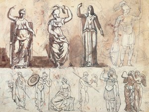 Studie z antických modelů od Theodore Gericault