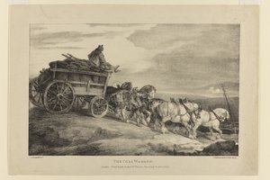 Uhelný vůz, z různých předmětů čerpaných ze života na kameni od Theodore Gericault