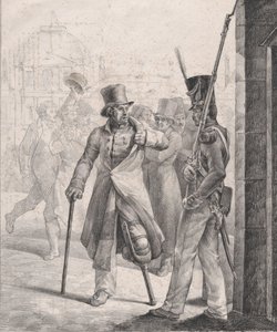 Švýcarská hlídka v Louvru, 1819. od Theodore Gericault