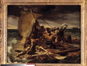 Vor náčrtů premiéry Meduse. Obraz Theodora Gericaulta (1791-1824). Ztlumit. 0,37 x 0,46 m. od Theodore Gericault