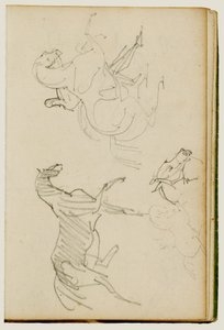 Tři studie na koních od Theodore Gericault