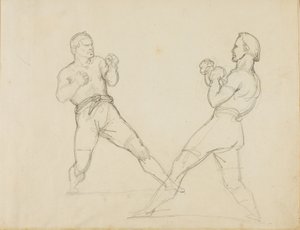 Dva boxeři při zápase od Theodore Gericault