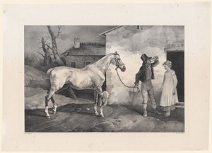 Starý kůň u vchodu do hostince (An Old Horse at the Door of an Inn) od Theodore Gericault