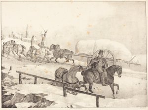 Wagoner stoupající do kopce (Nákladní vůz stoupající do kopce) od Theodore Gericault