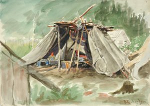 Indian Camp, Aljaška, ca. 1880-1914.