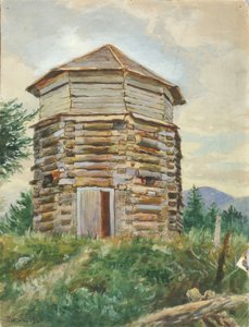 Ruský blokový dům, Aljaška, 1900.