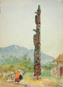 Raven Totem Pole, ca. 1880-1914.