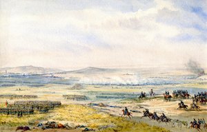 Bitva u Wagramu, asi 1850 (akvarel)