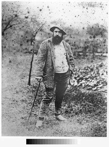 Claude Monet ve své zahradě, 1880 (stříbrný tisk)