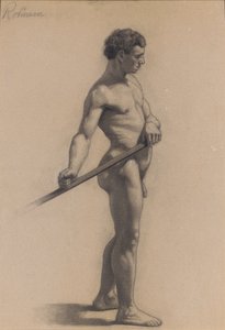 Studie mužské postavy, 1875 od Theodore Robinson