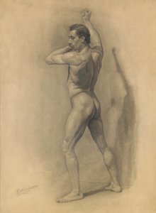 Studie mužské postavy, 1875 od Theodore Robinson