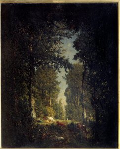 Alej, les Isle Adam. Obraz Theodora Rousseaua (1812-1867)