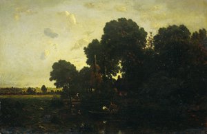 soumrak od Theodore Rousseau