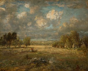 Venkov v Pikardii od Theodore Rousseau