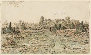 Pěšina v Barbizonnières od Theodore Rousseau
