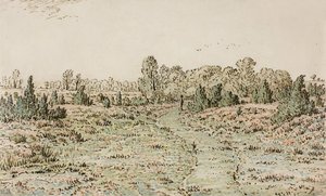 Stezka v Barbizonnières, 1864 od Pierre Etienne Theodore Rousseau