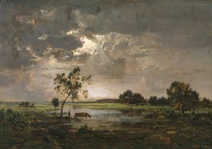 Krajina, asi 1842 (olej na desce) od Theodore Rousseau