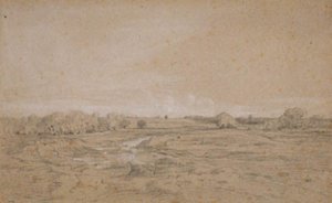 Krajina s napajedlem (Berri) od Theodore Rousseau