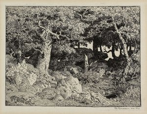 Dub ze skály od Theodore Rousseau