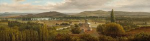 Panoramatická krajina poblíž řeky Mosely, c. 1830. od Theodore Rousseau