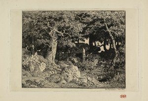 Rock Oaks od Theodore Rousseau