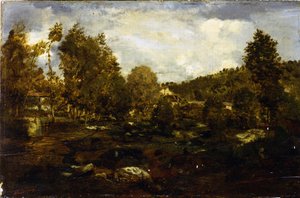 Údolí Tiffauge od Pierre Etienne Theodore Rousseau
