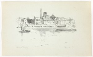 Battersea z řeky, odliv