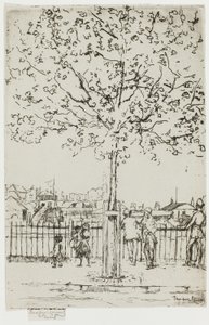 Chelsea Embankment, červen, 17 hodin, 1889 od Theodore Roussel
