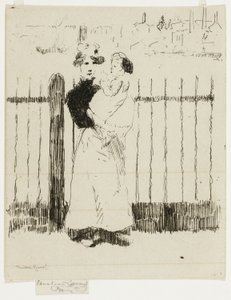 Emma a její dítě, Chelsea Embankment od Theodore Roussel