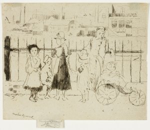 Akce Over the Railings, Chelsea Embankment od Theodore Roussel