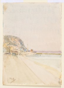 Pohled na East Cliff, Hastings, před rokem 1900 od Theodore Roussel