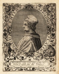 Bartolomeo Sacchi, italský renesanční spisovatel. od Theodore de Bry