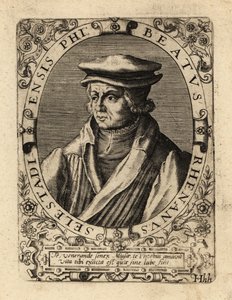Blahoslavený Bild, německý humanista. od Theodore de Bry