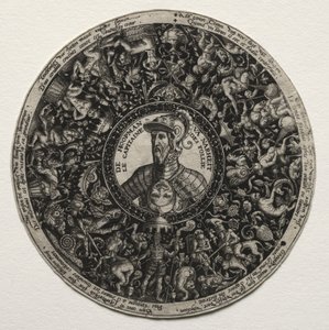 Design pro misku s medailonky, c. 1558. od Theodore de Bry
