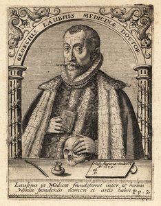 Georg Laube, německý lékař z Augsburgu od Theodore de Bry