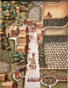 Rytina z “” Admirante Narratio Americae”” od Theodora de Bry (1528-1598) od Theodore de Bry