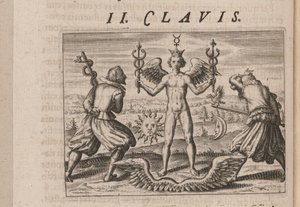 Ilustrace pro Tripus Avrevs, tedy tři pojednání vybraných chemiků.., 1618 od Theodore de Bry