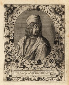 Marsilio Ficino, italský učenec. od Theodore de Bry