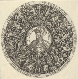 Portrét vévody z Alvy, ze série návrhů Tazza, ca. 1588. od Theodore de Bry